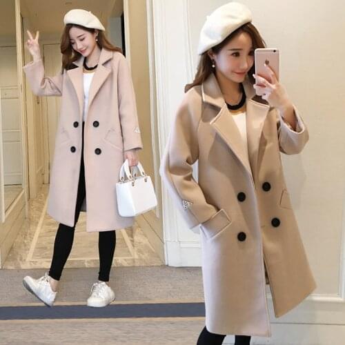 Coat Woolen Winter Women Wool Blend Long Coat Female Thicken Jacket Womens Coats Abrigos Mujer Invierno 2020 KJ333 s s