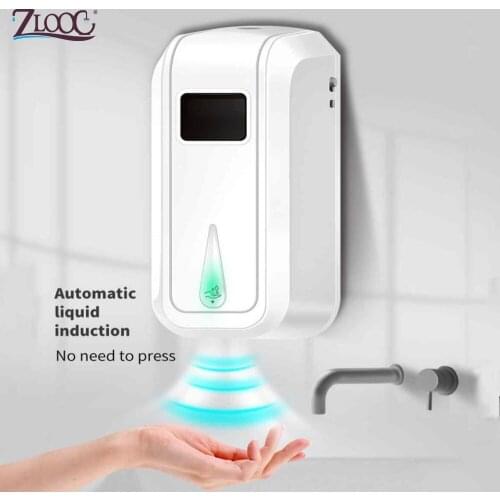 Zloog 1100ml Automatic Soap Dispenser Wall-Mount IR Sensor Mist Spray Hand Sanitizer Disinfection For Kitchen Bathroom