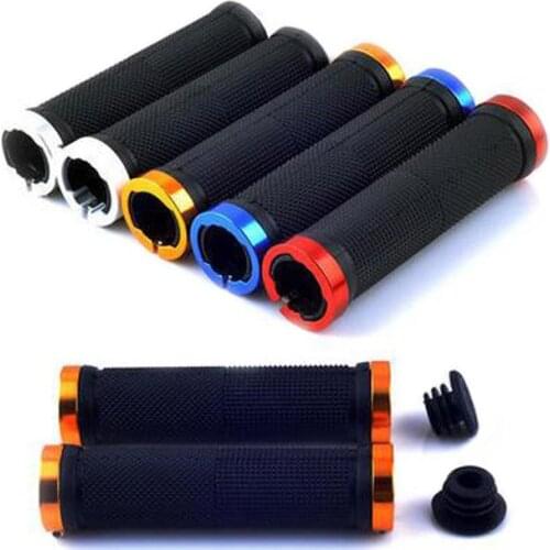 1 Pair Mountain Road Cycling Bike Bicycle MTB Handlebar Cover Grips Smooth Soft Rubber Anti-slip Handle Grip Lock Bar End