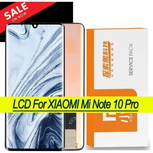 100% Original 6.47" AMOLED Display for XiaoMi Mi Note 10 Pro Full LCD Mi CC9 Pro Touch Screen Repair Parts + Service Pack