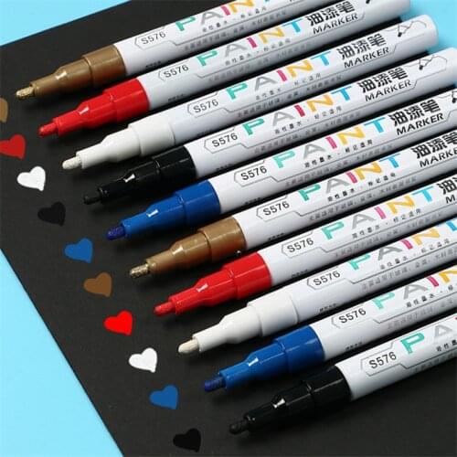 Paint pen tire up painting marker pen gold metal plastic glass ceramics lasting does not wear