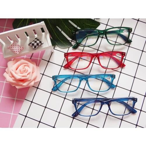 2021 CLC Square Anti Blue Glasses Fashion New Blocking Light Reading Glasses Women Men 1.5 2.0 2.5 3.0 3.5