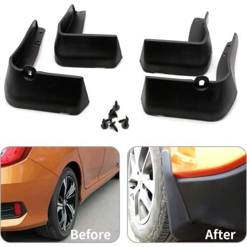 4PCS Front Rear Mud Flaps Splash Guards Fender Mudguard for Honda Accord 2018 10th Car Mudflaps Mud Splash Guards Auto Accessory