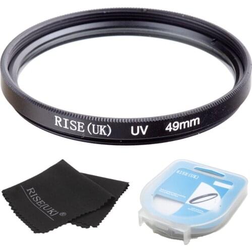 49mm Ultra-Violet UV lens Filter Protector+case+gift for Nikon Canon Sony Pentax Sigma OM
