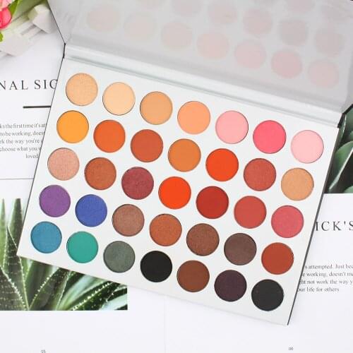 5 Piece Pearl Matte Eyeshadow Power Palette Glitter Highlighter Shimmer Makeup Private Label