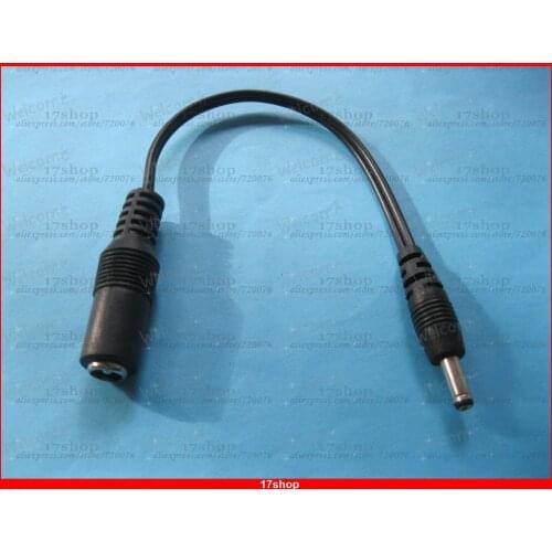 50 pcs DC Power Jack 5.5x2.1mm Female to 3.5x1.35mm Male Plug Cable 18cm 0.18m