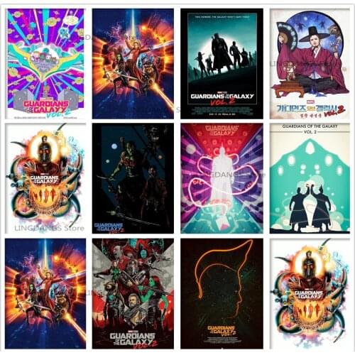 5d Diy Diamond Painting Yoda Rocket Raccoon Marvel Poster Guardians Of The Galaxy Vol.2 Diamond Mosaic Cross Stitch Home Decor