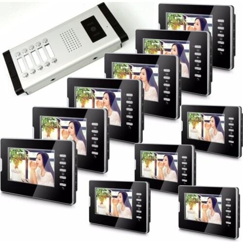 7 Inch TFT LCD Monitor Wired Intercom Video Door Phone Indoor Monitor