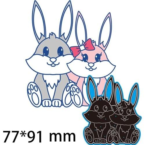 77*91mm Cute Raabit Cutting DIES Stencil DIY Scrapbook Embossing Card Craft Template Paper Photo Album