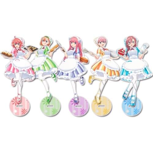Anime The Quintessential Quintuplets Nakano Ichika Miku Double plug Acrylic Stand Figure Model Plate Desk Decor Baking Series