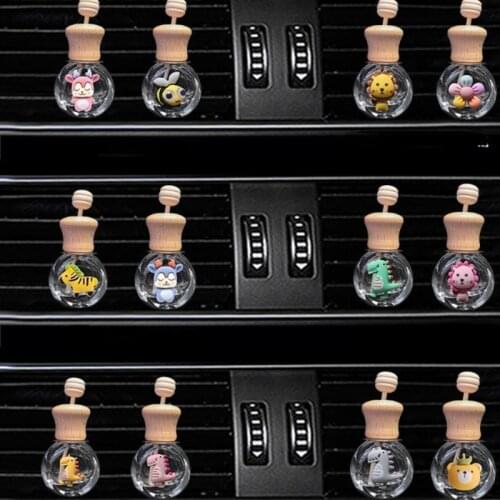 Car Air Outlet Freshener Diffuser Glass Bottle Auto Fragrance Oils Empty Glass Bottle Clip For Car Vent Outlet Perfume Ornament