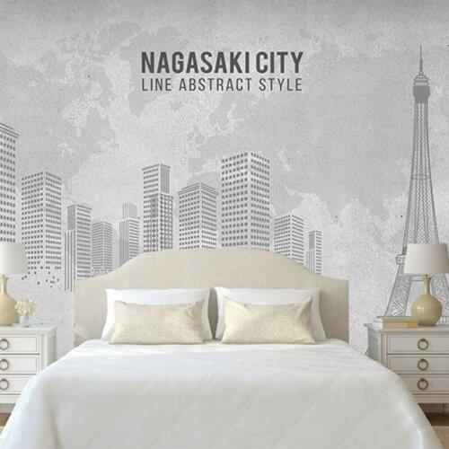 Beibehang Nordic simple modern wallpaper bedroom decoration European personality retro mural bedroom living room sofa background