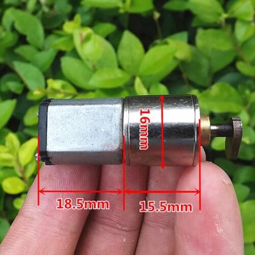 DC 3V-6V 33-67RPM 5V 56RPM Gear Reducer Motor Micro 16mm Full Metal Gearbox DC Motor Slow Speed Reduction W/ Metal Block