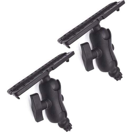 ELOS-2Pcs Ball Mount with Fish Finder and Universal Mounting Plate Kayak Accessories,Inner Hexagon Base for Most Bases