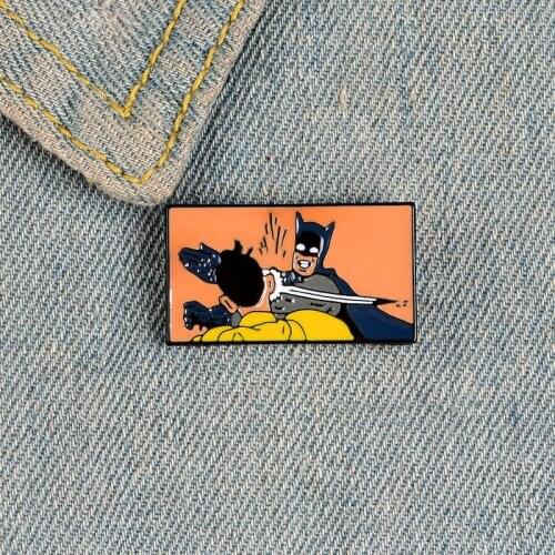 Cartoon Fun Movies Around Characters Fighting Wool Yarn Enamel Brooch Geometry Alloy Badge Cowboy Clothes Bags Pins Punk Jewelry