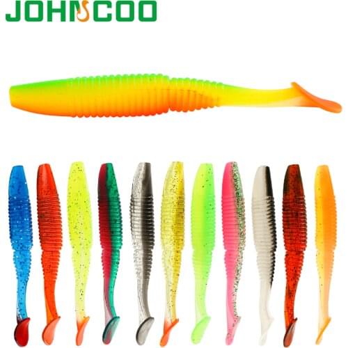 JOHNCOO Fishing Lure Soft Bait 110mm 8.4g 6pcs Artificial Baits Wobblers Minnow Sea Soft Lures Bass Lures Pike Trout
