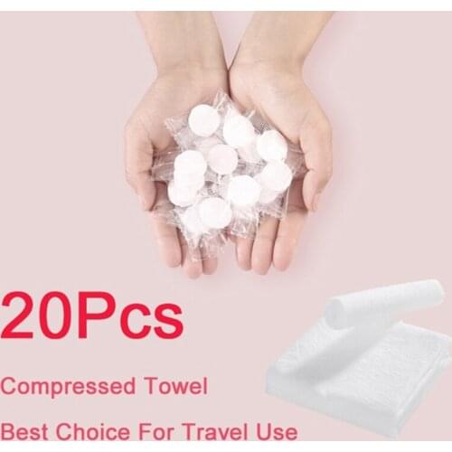 20pcs/set Portable Travel Cotton Compressed Towel Expandable Mini Face Care Healthy Towel For Outdoor Sports Tracvel