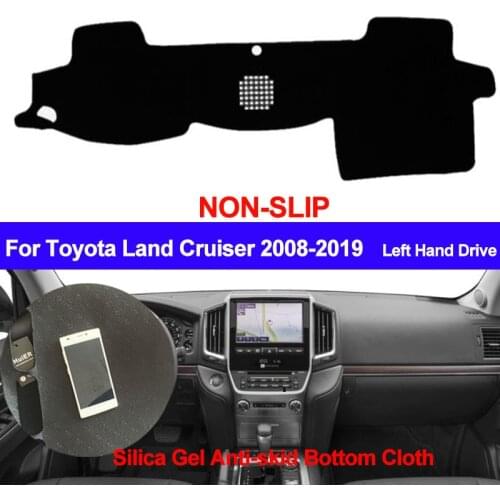 TAIJS Dashboard Cover DashMat Silicone For Toyota Land Cruiser J200 2008 2009 2010 2011 2012 - 2016 2017 2018 2019 Dash mat Pad