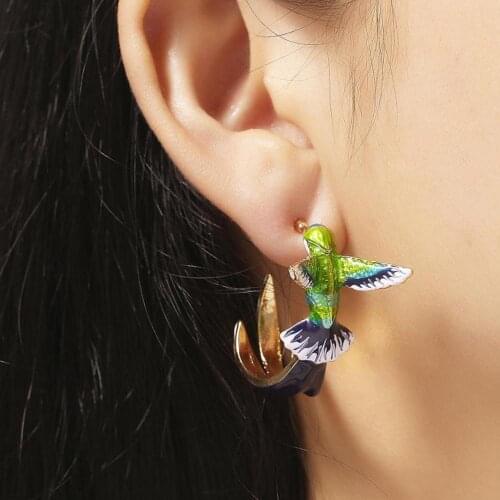 Hot Sale Ear Rings Romantic Perfect Gift 2021 New Fashion Jewelry Accessory Hummingbird Ear Studs Gift for Girl Friend