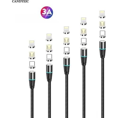 CANDYEIC Type C Magnetic phone cable for Xiaomi Mi 11i Charger Data USB Charging type c cable magnet charger