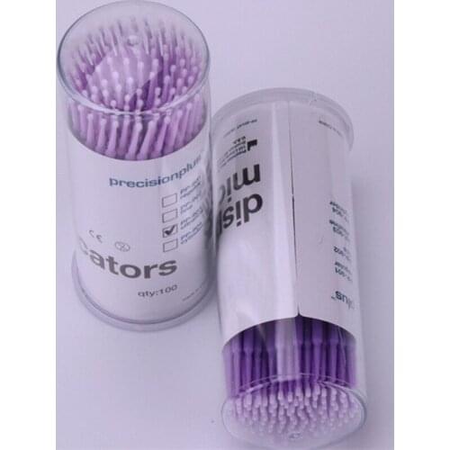 Many color 100pcs/barrel eyelash brush disposable micro applicator for makeup