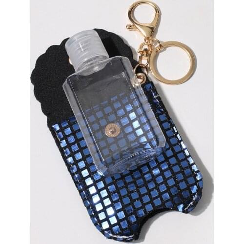 Fashion Hand Sanitizer Holder Keychain Portable Hand-washing Gel Keyring Pendant for Woman Bag Car Key Chains Pandent Wholesale