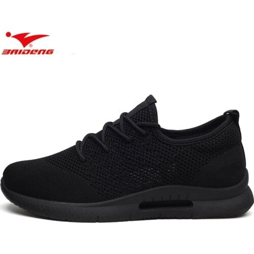 Baideng Breathable Sports Shoes for Male Cheap Black Thick Sole Mens Sneakers Height Increasing Running Shoes for Men Zapatos