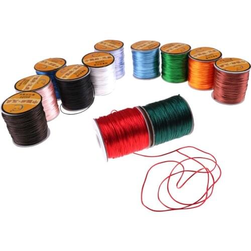 75meter 1mm Soft Satin Nylon Cord Solid Rope For Jewelry Making Non-Toxic And Tasteless MultiColor DIY Accessories