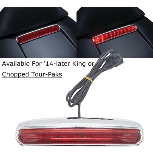 New Motorcycle Custom Dynamics Black Smoke Lens LED High Mount Tour Pak Light FOR Harley EFI FLHTI FLHTCUTG CVO Tri Glide 14-Up