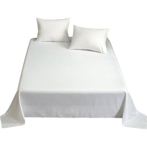 Solid Color 1pc Flat Sheet Queen King Size Bed Sheet Bedding Home Bed Sheet (No Pillowcase)