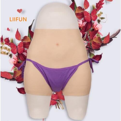 Liifun Realistic Silicone Cross-dressing Fake Vagina Flat Pants Penetrable Pussy For Transgender Shemale Drag Queen Enhancer Hip