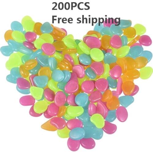 Garden Decor Luminous Stones Glow In The Dark Decorative Pebbles Outdoor Fish Tank Decoration Pebble Rocks Aquarium Mix Color