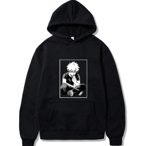 Janpanese Anime My Hero Academia Manga Hoodies Bakugou Katsuki Sweatshirts For Women Cartoon Harajuku Pullovers Oversize Hoodies