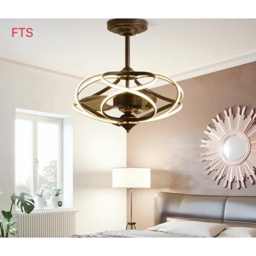European-style integrated invisible ceiling fan light home living room bedroom dining room modern minimalist with fan light