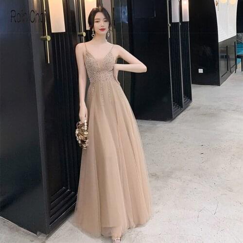 Women Sleeveless A-Line Elegant Wedding Party Formal Gowns Long Evening Dresses