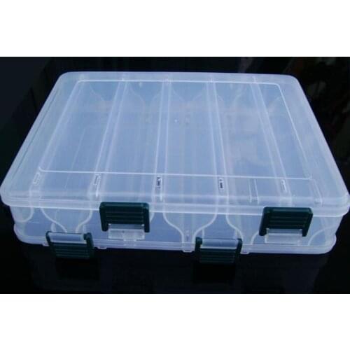 1Pcs Double layer Fishing Tackle boxes Case Fish Lure Bait Hooks Tackle Tool for Storing Swivels Hooks Lures etc