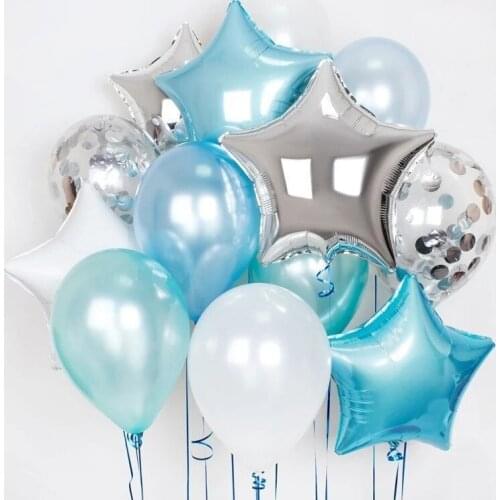 10pcs 10inch golden silver confetti balloons 18inch aluminum foil stars balloons wedding decoration birthday party balloons toys