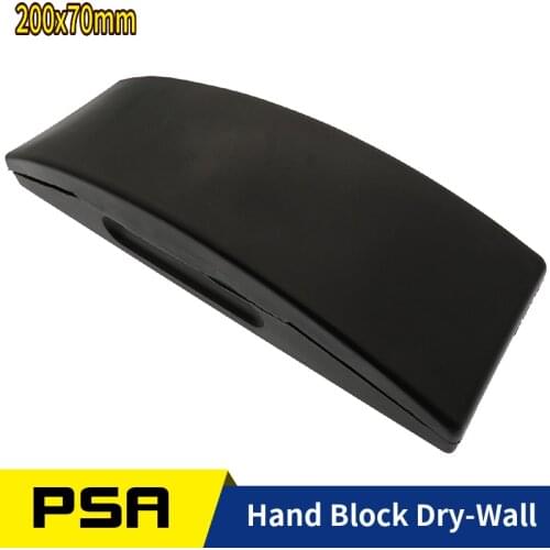 200x70mm Hand Block Dry-Wall Hand Sanding Pad Medium Density Black for Abrasive Paper