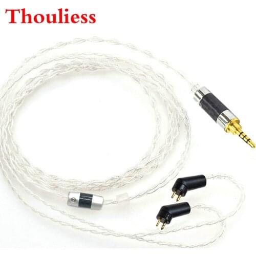 Thouliess HiFi 1.2 Meter 2.5/3.5/4.4mm Balanced 4 Cores Silver Plated Headphone Upgrade Cable for ER4P ER4B ER4S Headphones