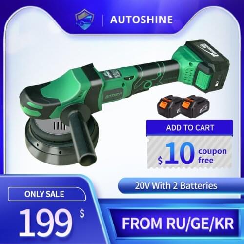 20V Dual Action Cordless Car Polisher Machine Wireless Car Polishing Machine DA Orbital 2 Batteries Included Sander Buffer