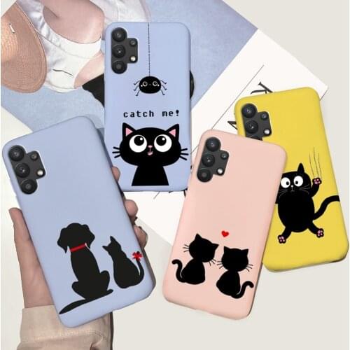 Couple Phone Case For Samsung Galaxy A32 Back Cover Cute Candy Color Soft Silicone Bumper For Samsung A32 A 32 A325F 5G Case