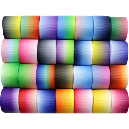 David accessories Mixed 25mm 28Roll/Set 1Yard/Roll Grediant Rainbow Grosgrain Ribbon Fabric Gift Wrapping DIY Sewing,1Yc11899