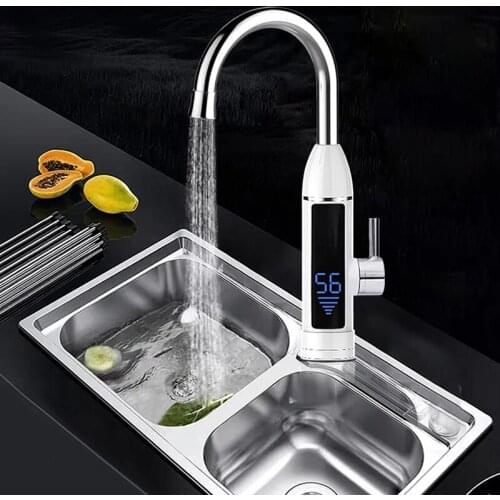 Electric Water Tap 3000W Digital Temperature Display Instantaneous Water Heater Faucet Fast Heating Tap for Kitchen Sink