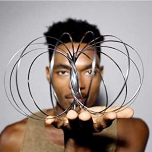 Flow Ring toy Amazing Flow Ring Toys Kinetic Spring Funny Outdoor Game Intelligent Toy Fidget Roller Metal Toroflux Torofluxs