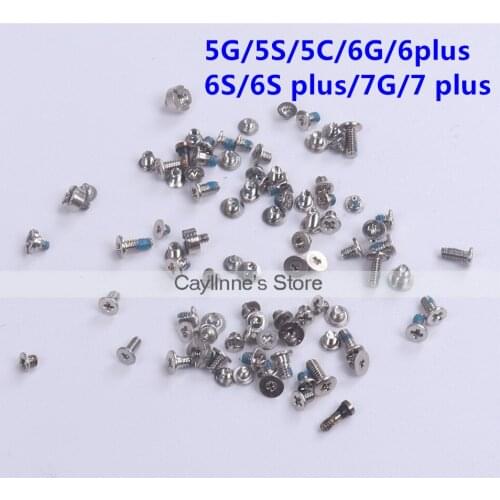9set Full Screw Sets Kit for iPhone 5g/5s/5c/6g/6plus/6s/6s plus/7/7plus Complete Screw Set Repair Replacement Parts