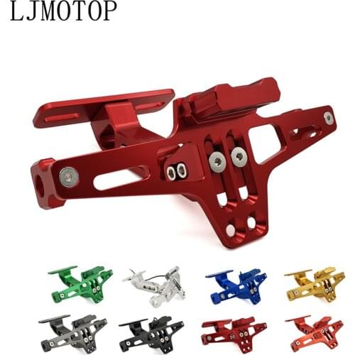 2019 CNC Motorcycle License Number Plate Frame Holder Bracket With LED For YAMAHA mxt850 niken gt XT1200Z yzf r1 r3 r25 r6 r125