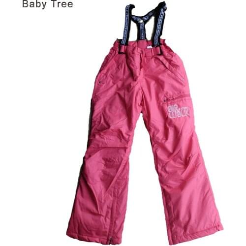 Teen Girls Ski Pants Cotton-padded Waterproof Winter Warmly Trousers for Big Girl Children Winter Outdoor Pants 9 10 12 14 years