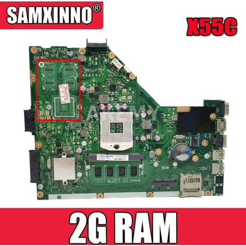 X55C X55VD Laptop motherboard For Asus X55VD X55C X55V Mainboard SLJ8E REV.2.2 2.1 With 2G RAM Test work 100