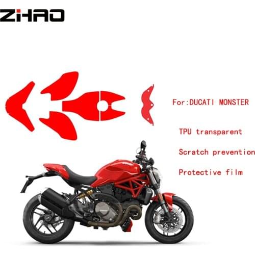 Motorcycle Tank Protector Sticker The whole car TPU transparent Protection Scratch Decal For DUCATI MONSTER 1200 1200S 821 797