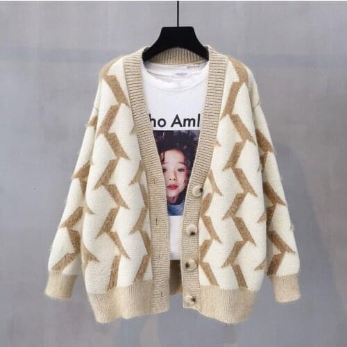 New product all-match autumn and winter new 2021 sweater women jacket Korean loose chenille cardigan jacket women casual